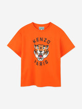 KENZO Kids Lucky Tiger T-Shirt in Orange