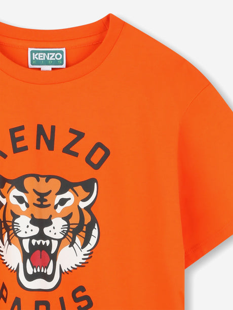 KENZO Kids Lucky Tiger T-Shirt in Orange
