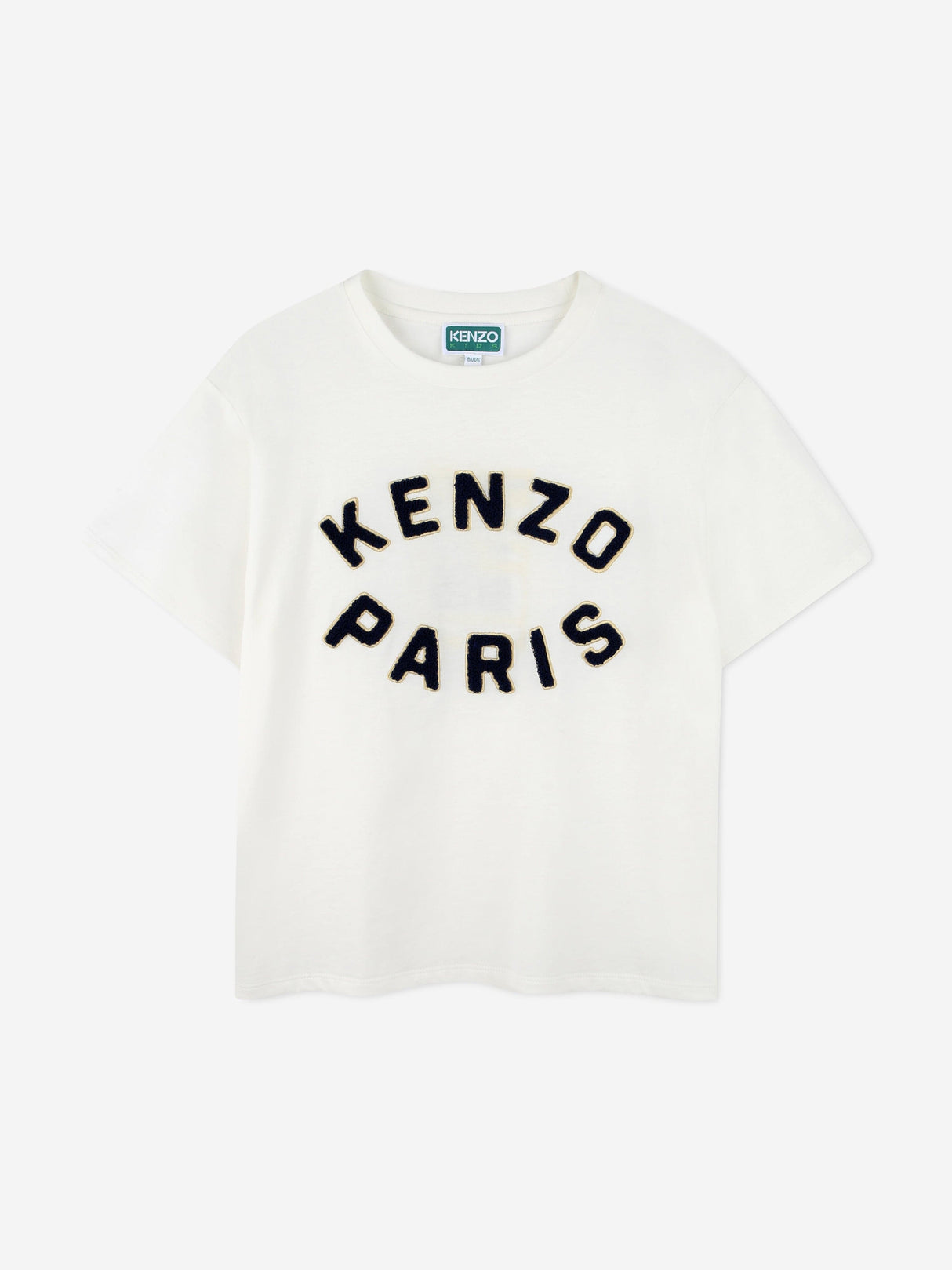 KENZO Kids Embroidered Logo T-Shirt in Ivory