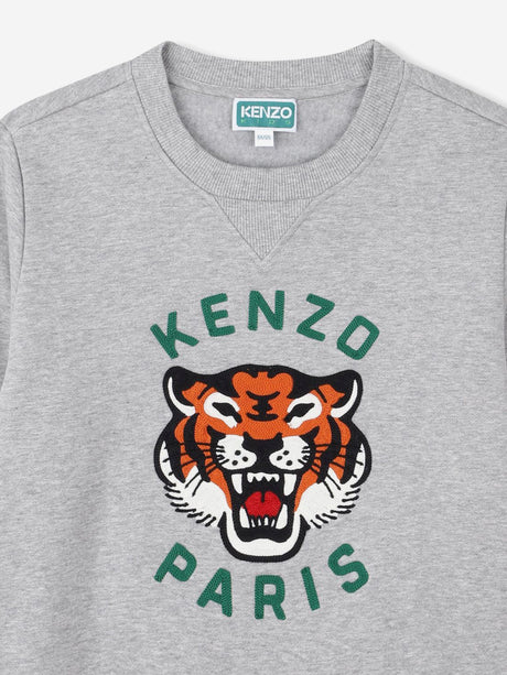 KENZO Boys Lucky Tiger Sweatshirt in Grey