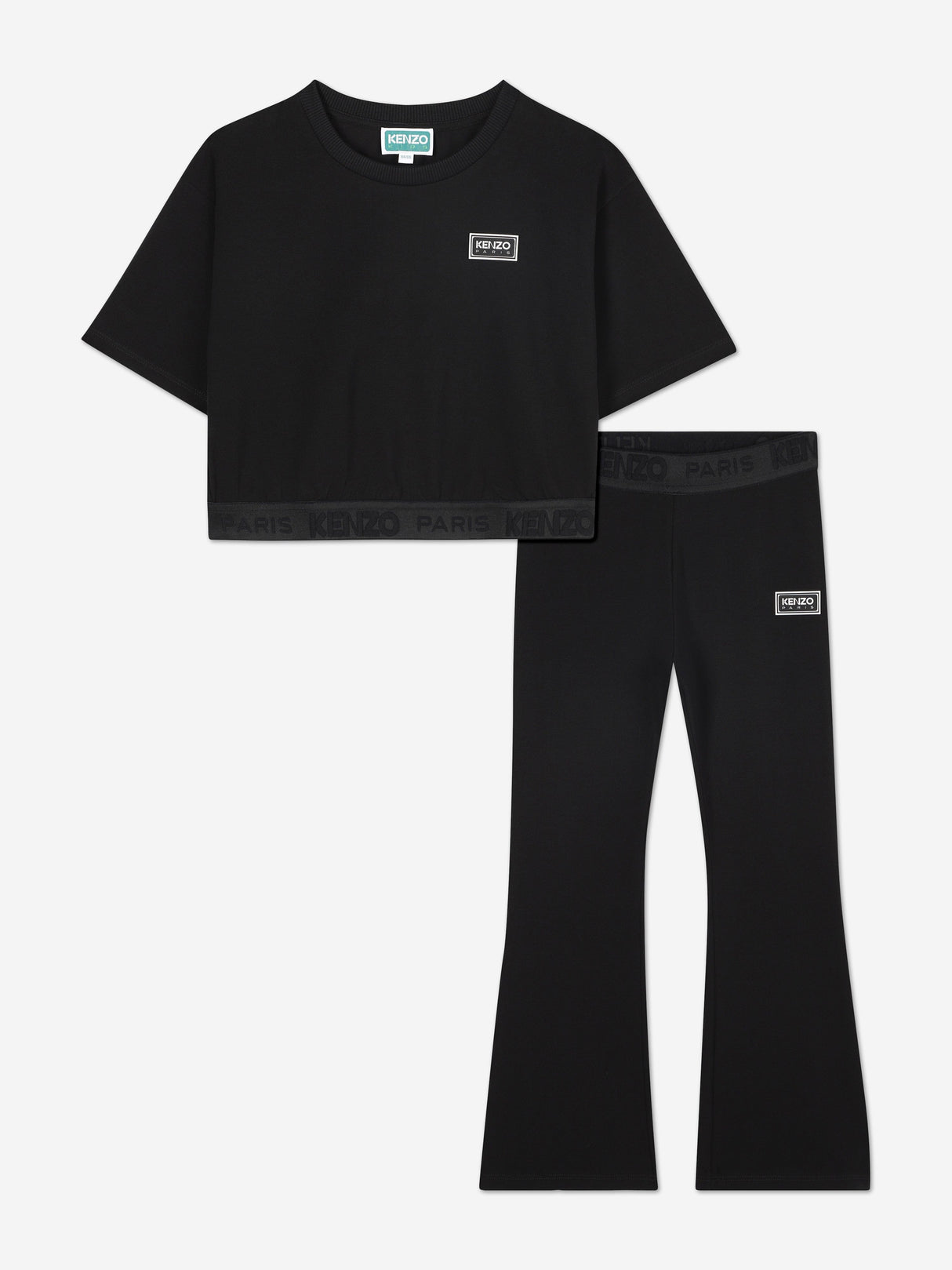 KENZO Girls T-Shirt and Pants Set in Navy