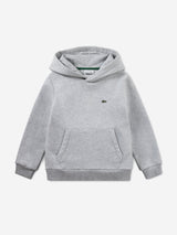 Lacoste Boys Logo Hoodie in Grey