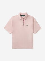 Lacoste Girls Oversized Polo Shirt in Pink