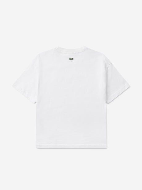 Lacoste Girls Logo T-Shirt in White