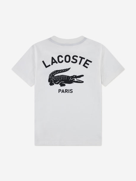 Lacoste Boys Graphic Core T-Shirt in Ivory
