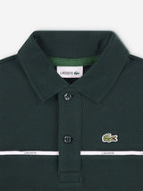 Lacoste Boys Micro Taping Polo Shirt in Green