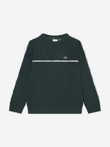 Lacoste Boys Micro Taping Sweatshirt in Green