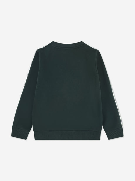 Lacoste Boys Micro Taping Sweatshirt in Green