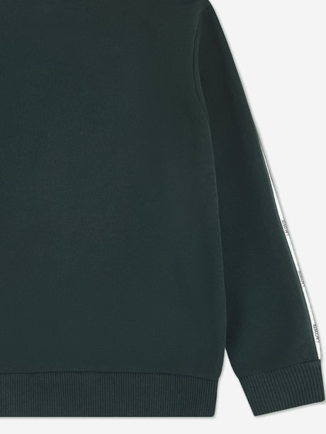 Lacoste Boys Micro Taping Sweatshirt in Green