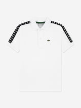 Lacoste Boys Carbonised Interlock Polo Shirt in White