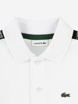Lacoste Boys Carbonised Interlock Polo Shirt in White