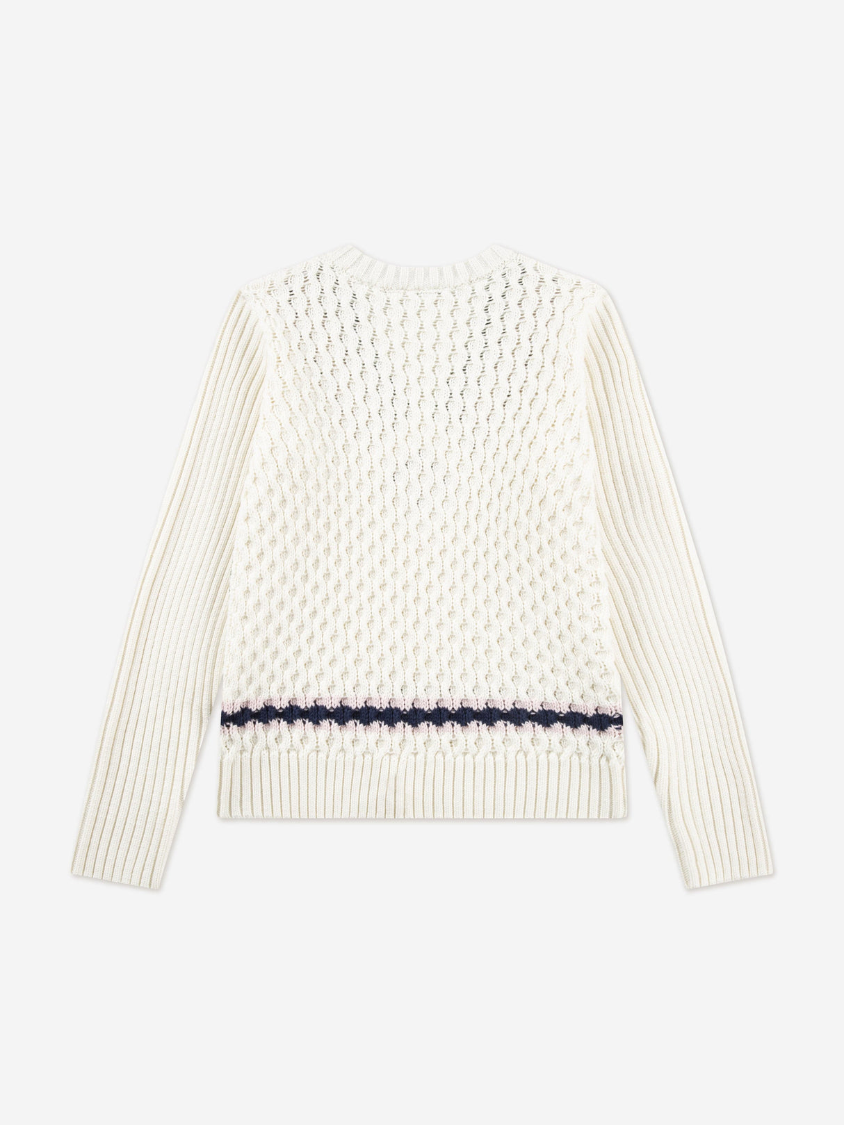 Lacoste Girls Mixed Stitch Jumper in Ivory