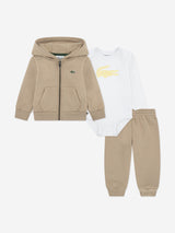 Lacoste Baby Mon Premier Tracksuit Set in Beige