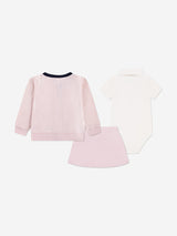 Lacoste Baby Girls Mon Premier 3 Piece Skort Set in Pink