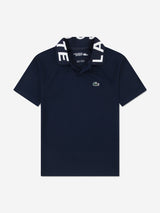 Lacoste Boys Sport Jacquard Polo Shirt in Navy