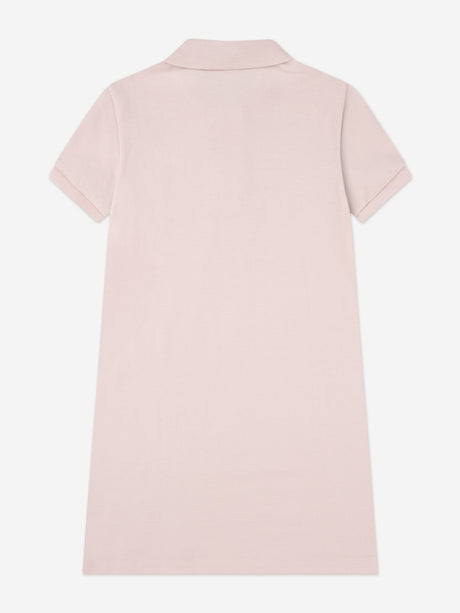 Lacoste Girls Logo Pocket Polo Dress in Pink
