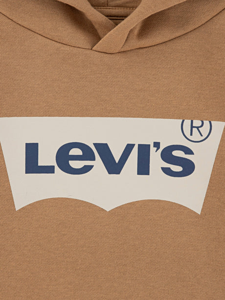 Levi's Boys Batwing Screen Print Hoodie in Brown