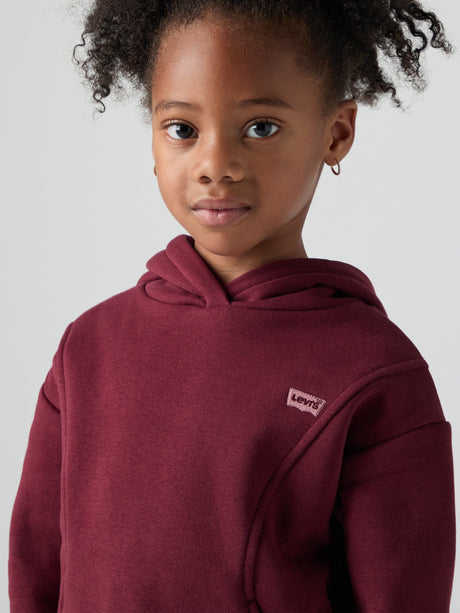Levi's Girls Batwing Patch Hoodie in Red