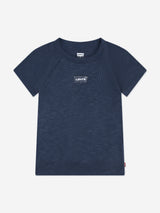 Levi's Girls Logo Raglan Top in Blue