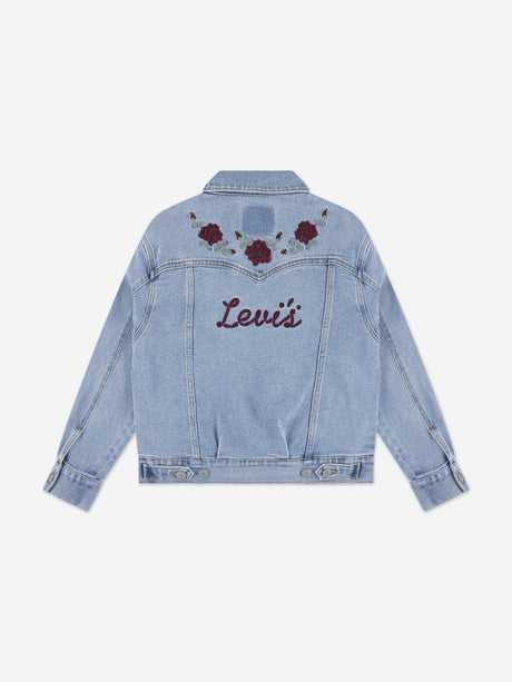 Levi's Girls Oversized Western Trucker Jacket in Blue