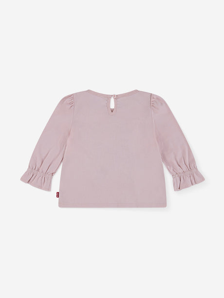Levi's Baby Girls Long Sleeve Knot Front Top in Pink