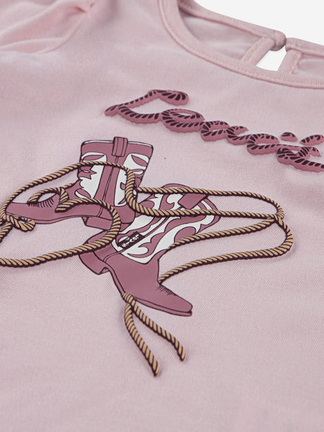 Levi's Baby Girls Long Sleeve Knot Front Top in Pink