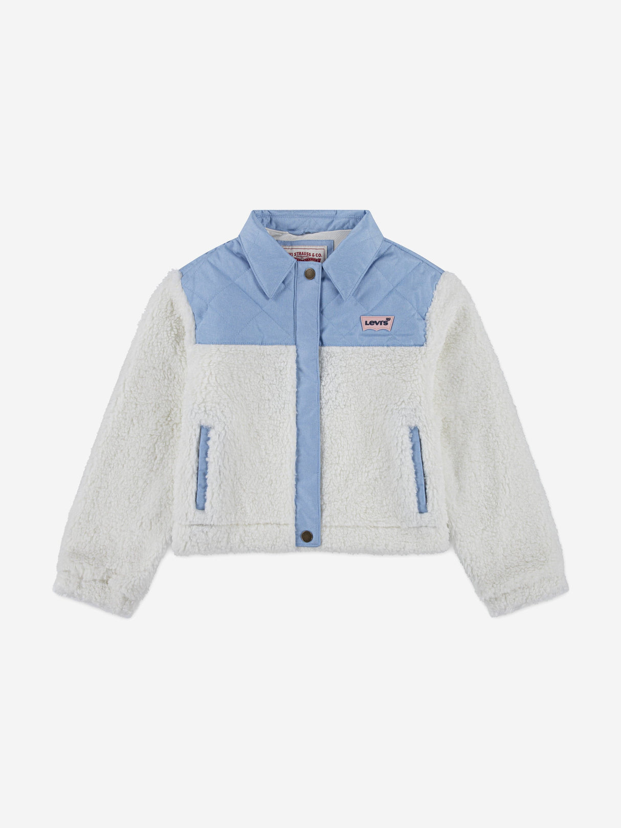 Levi's Girls Sherpa Trucker Jacket in White