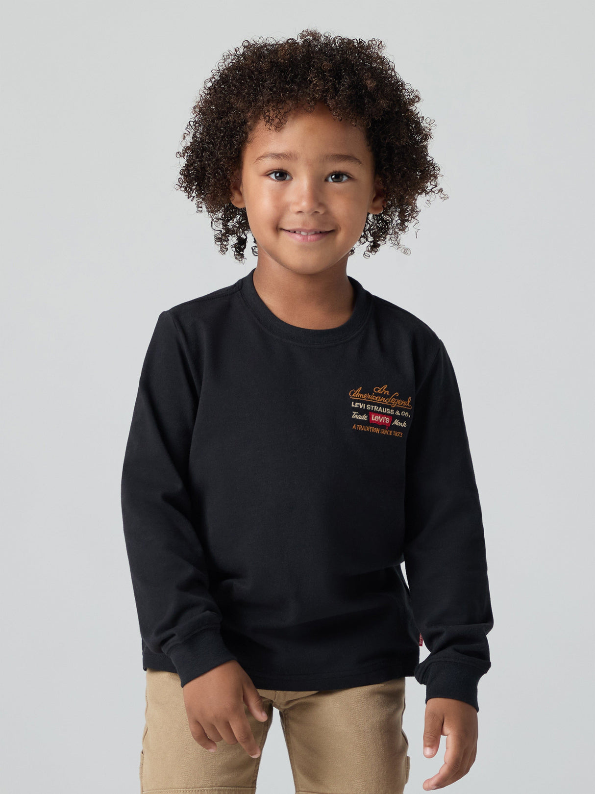 Levi's Boys Legendary Long Sleeve T-Shirt in Black