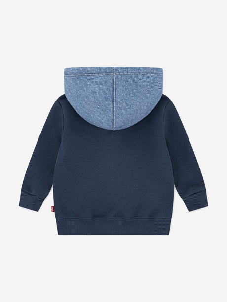 Levi's Baby Boys Knit Denim Zip Up Top in Navy