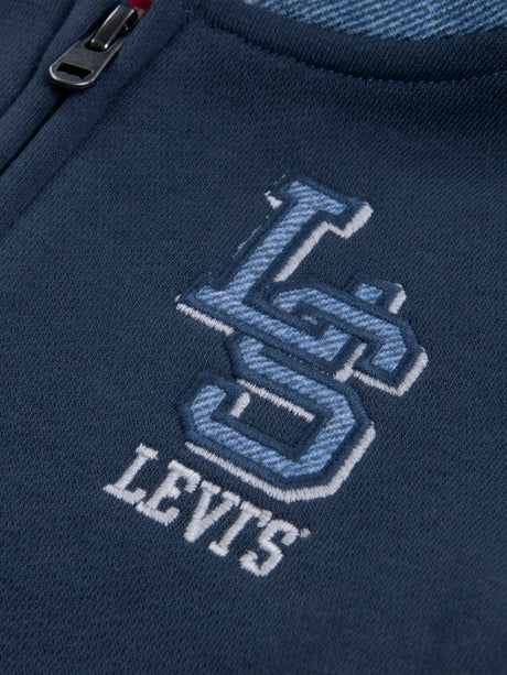 Levi's Baby Boys Knit Denim Zip Up Top in Navy