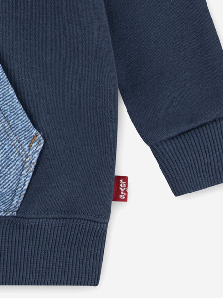 Levi's Baby Boys Knit Denim Zip Up Top in Navy
