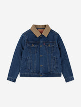 Levi's Boys Quilted Lined Trucker Jacket in Blue