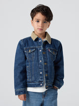 Levi's Boys Quilted Lined Trucker Jacket in Blue