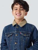 Levi's Boys Quilted Lined Trucker Jacket in Blue