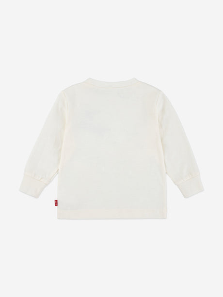 Levi's Baby Boys Long Sleeve Logo T-Shirt in Ivory