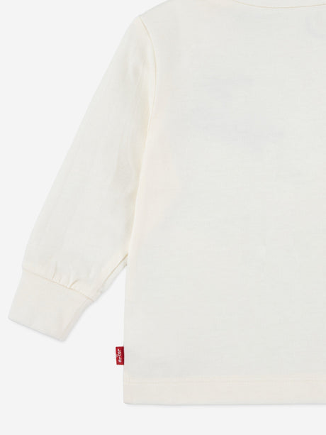 Levi's Baby Boys Long Sleeve Logo T-Shirt in Ivory