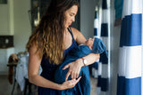 Lulujo - Bamboo Hat and Swaddle Blanket Gift Set - Navy
