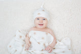 Lulujo - Bamboo Hat and Swaddle Blanket Gift Set - Daisies