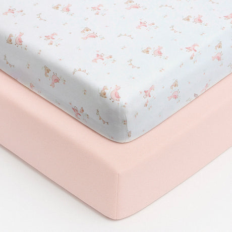 Baby Elegance 2 Pack Jersey Cot Bed Sheets, 140 x 70cm