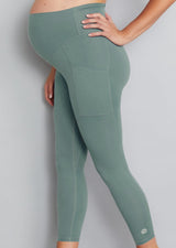 Luxe Maternity & Postnatal Leggings - Full Length - Sage