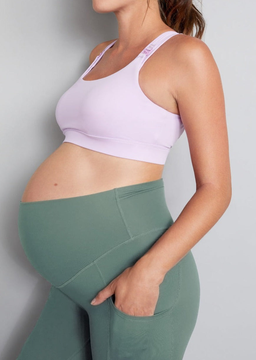 Luxe Maternity & Postnatal Leggings - Full Length - Sage