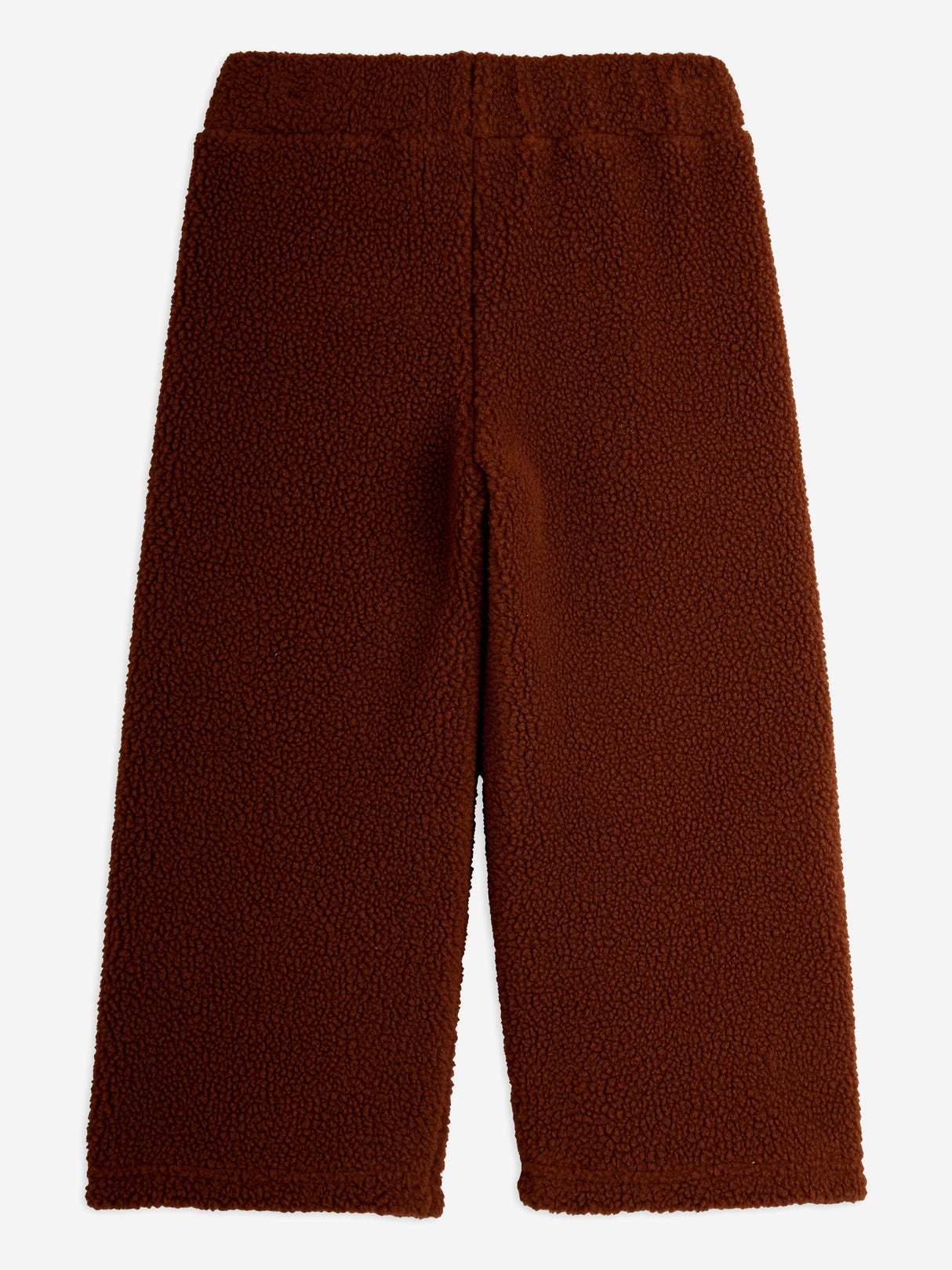 Mini Rodini Kids Embroidered Bear Pile Trousers in Brown