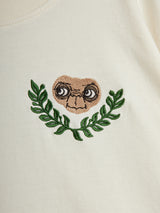Mini Rodini Kids E.T. Embroidered T-Shirt in Ivory