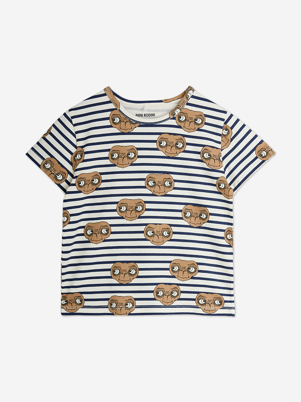 Mini Rodini Kids E.T. Stripe AOP T-Shirt in White
