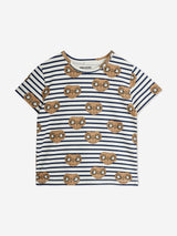 Mini Rodini Kids E.T. Stripe AOP T-Shirt in White