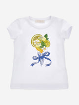 Monnalisa Girls Ice Cream T-Shirt in White