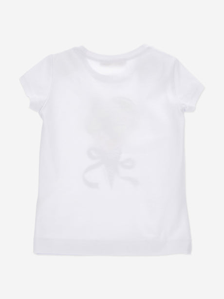Monnalisa Girls Ice Cream T-Shirt in White