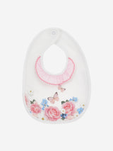 Monnalisa Baby Girls Butterflies and Flowers Babygrow Set in Pink