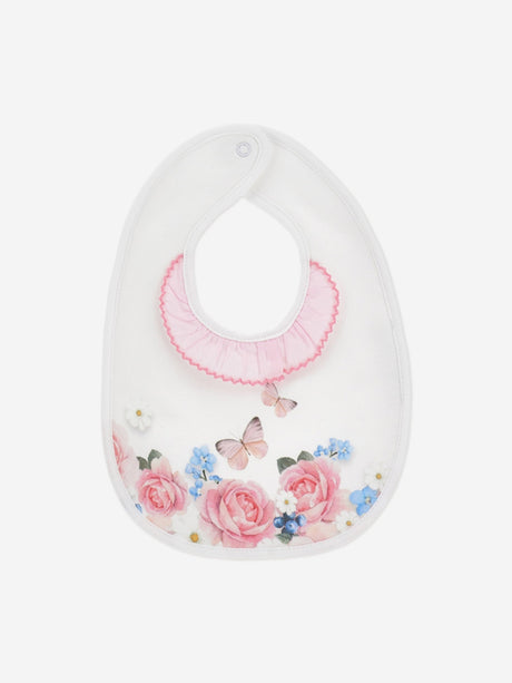 Monnalisa Baby Girls Butterflies and Flowers Babygrow Set in Pink