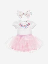 Monnalisa Baby Girls Tulle Skirt Set in Pink